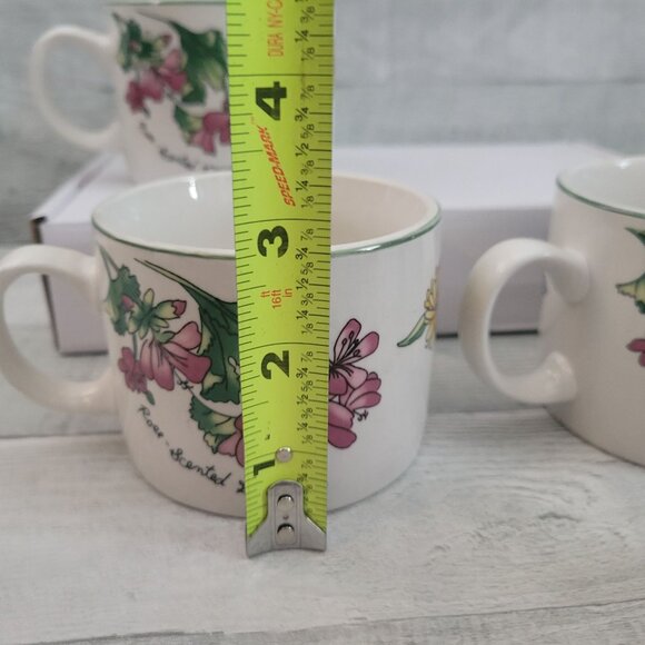 Vintage Majesticware Floral Porcelain Mugs Set Of Dishwasher Safe & Microwave Sa - Picture 6 of 7